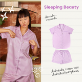 ชุดนอน แขนสั้น-กางเกงขาสั้น สี Sleeping Beauty  Pajamas - Short Sleeve