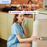 ชุดนอน แขนสั้น-กางเกงขาสั้น สี Crimson Trim Blue Pajamas - Short Sleeve