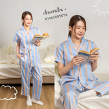 ชุดนอนผ้าคอตตอน สี Afternoon Summer Pajamas | 100% Single-Ply Cotton