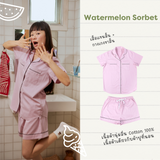 ชุดนอน แขนสั้น-กางเกงขาสั้น สี Watermelon Sorbet Pajamas - Short Sleeve