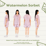 ชุดนอน แขนสั้น-กางเกงขาสั้น สี Watermelon Sorbet Pajamas - Short Sleeve