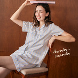 ชุดนอนผ้าคอตตอน สี Cloudy Sky Pajamas | 100% Single-Ply Cotton