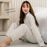 ชุดนอนผ้าคอตตอน สี Cloudy Sky Pajamas | 100% Single-Ply Cotton