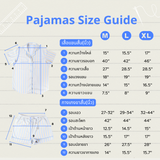 ชุดนอน แขนสั้น-กางเกงขาสั้น สี Cloudy Sky Pajamas - Short Sleeve