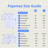 ชุดนอน แขนสั้น-กางเกงขาสั้น สี Blue Sailor Pajamas - Short Sleeve