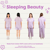 ชุดนอนผ้าคอตตอน สี Sleeping Beauty  Pajamas | 100% Single-Ply Cotton