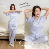 ชุดนอนผ้าคอตตอน สี Blue Sailor Pajamas | 100% Single-Ply Cotton