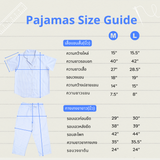ชุดนอนผ้าคอตตอน สี Blue Sailor Pajamas | 100% Single-Ply Cotton