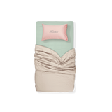 ชุดผ้าปู Cotton Sateen Set XL : ผ้าปู + ปลอกหมอน + ปลอกนวม + ไส้นวม + หมอนขนห่านเทียม