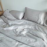 ชุดผ้าปูที่นอน Tencel Lyocell เซท XL : ผ้าปูรัดมุม + ปลอกหมอน + ปลอกผ้านวม + ไส้นวม + หมอนขนห่านเทียม